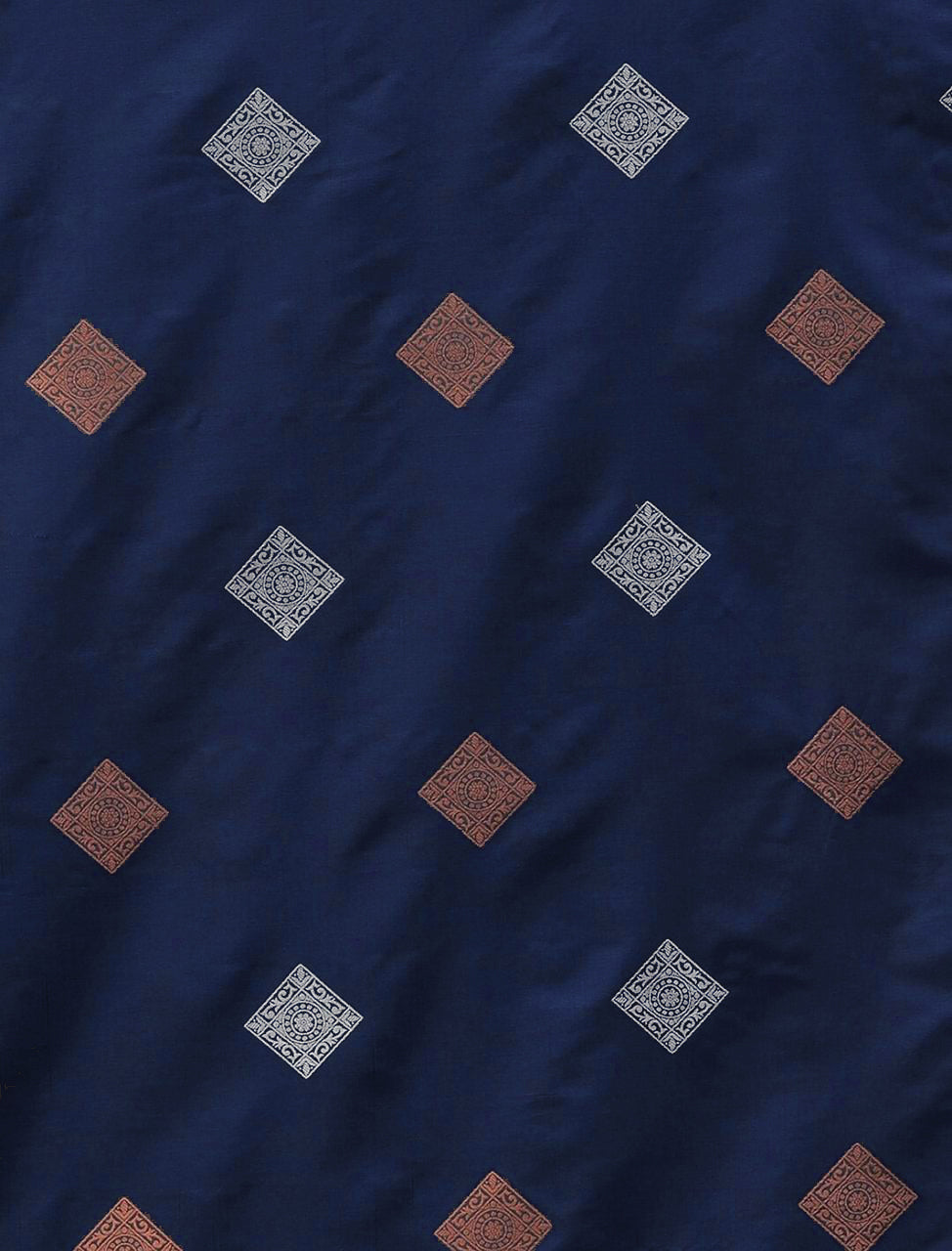 Enchanting Navy Blue Soft Silk Saree With Beguiling Blouse Piece