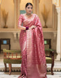 Panache Pink Soft Silk Saree With Elegant Blouse Piece