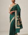 Ideal Rama Soft Silk Saree With Lagniappe Blouse Piece