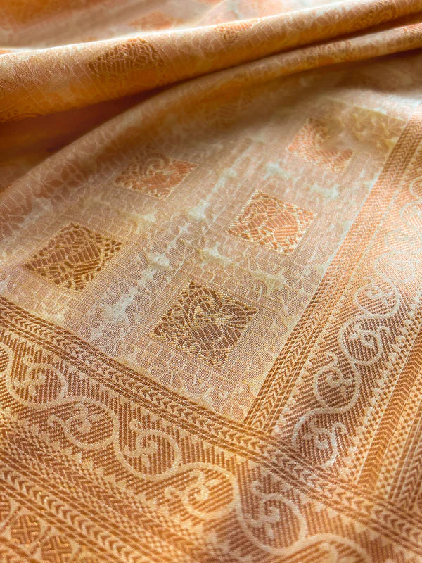 Ebullience Beige Soft Silk Saree With Ratatouille Blouse Piece