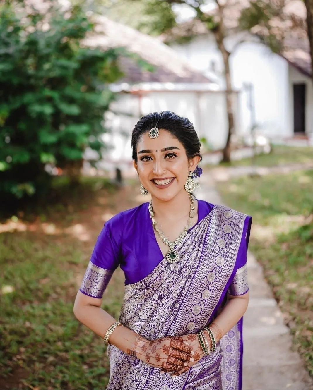 Fugacious Royal Blue Soft Silk Saree With Prodigal Blouse Piece