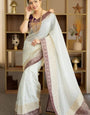 Devastating Beige Soft Silk Saree With Outstanding Blouse Piece