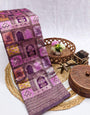 Sensational Lavender Soft Silk Saree With Jubilant Blouse Piece