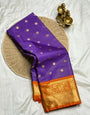 Lovely Royal Blue Soft Silk Saree With Desirable Blouse Piece