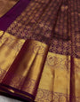 Fantabulous Purple Soft Banarasi Silk Saree With Vivacious Blouse Piece
