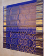 Improbable Royal Blue Soft Banarasi Silk Saree With Ratatouille Blouse Piece