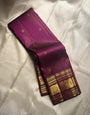 Exemplary Wine Soft Banarasi Silk Saree With Scrupulous Blouse Piece