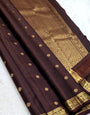 Appealing Wine Soft Silk Saree With Invaluable Blouse Piece