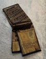Lissome Wine Pure Zari Weaving Banarasi Silk Saree With Snazzy Blouse Piece