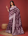 Aplomb Wine Cotton Silk Saree With Precious Blouse Piece