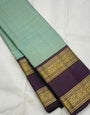 Zephyr Firozi Soft Silk Saree With Ethnic Blouse Piece