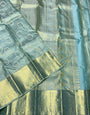 Enchanting Sky Pure Zari Weaving Banarasi Silk Saree With Girlish Blouse Piece