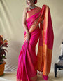 Desiring Dark Pink Patola Silk Saree with Fugacious Blouse Piece
