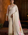 Brood Beige Cotton Silk Saree With Wonderful Blouse Piece