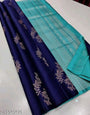 Super classy Blue Soft Silk Saree With Mellifluous Blouse Piece