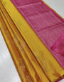 A dreamy Mustard Soft Silk Saree With Lassitude Blouse Piece