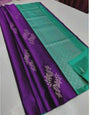 An insanely Purple Soft Silk Saree With Forbearance Blouse Piece