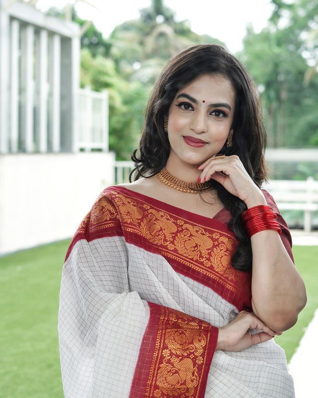 Palimpsest Off White Soft Banarasi Silk Saree With Enigmatic Blouse Piece