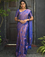 Enigmatic Royal Blue Soft Silk Saree With Flattering Blouse Piece