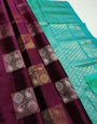 Effulgent Wine Soft Silk Saree With Embellished Blouse Piece