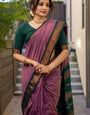 Fancifull Lavender Soft Silk Saree With Effervescent Blouse Piece
