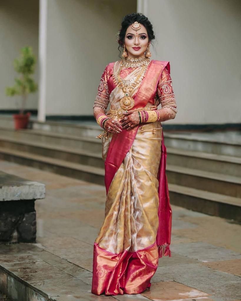 Desiring Beige Soft Silk Saree With Admirable Blouse Piece