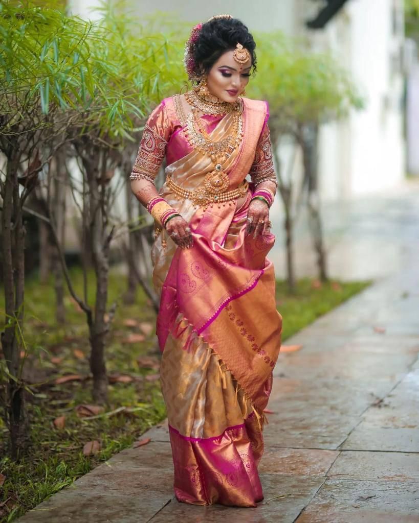 Desiring Beige Soft Silk Saree With Admirable Blouse Piece