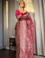 Confounding Peach Soft Silk Saree With Majestic Blouse Piece