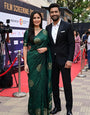 Demesne Dark Green Soft Silk Saree With Enticing Blouse Piece