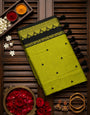 Comely Green Cotton Silk Saree With Fugacious Blouse Piece