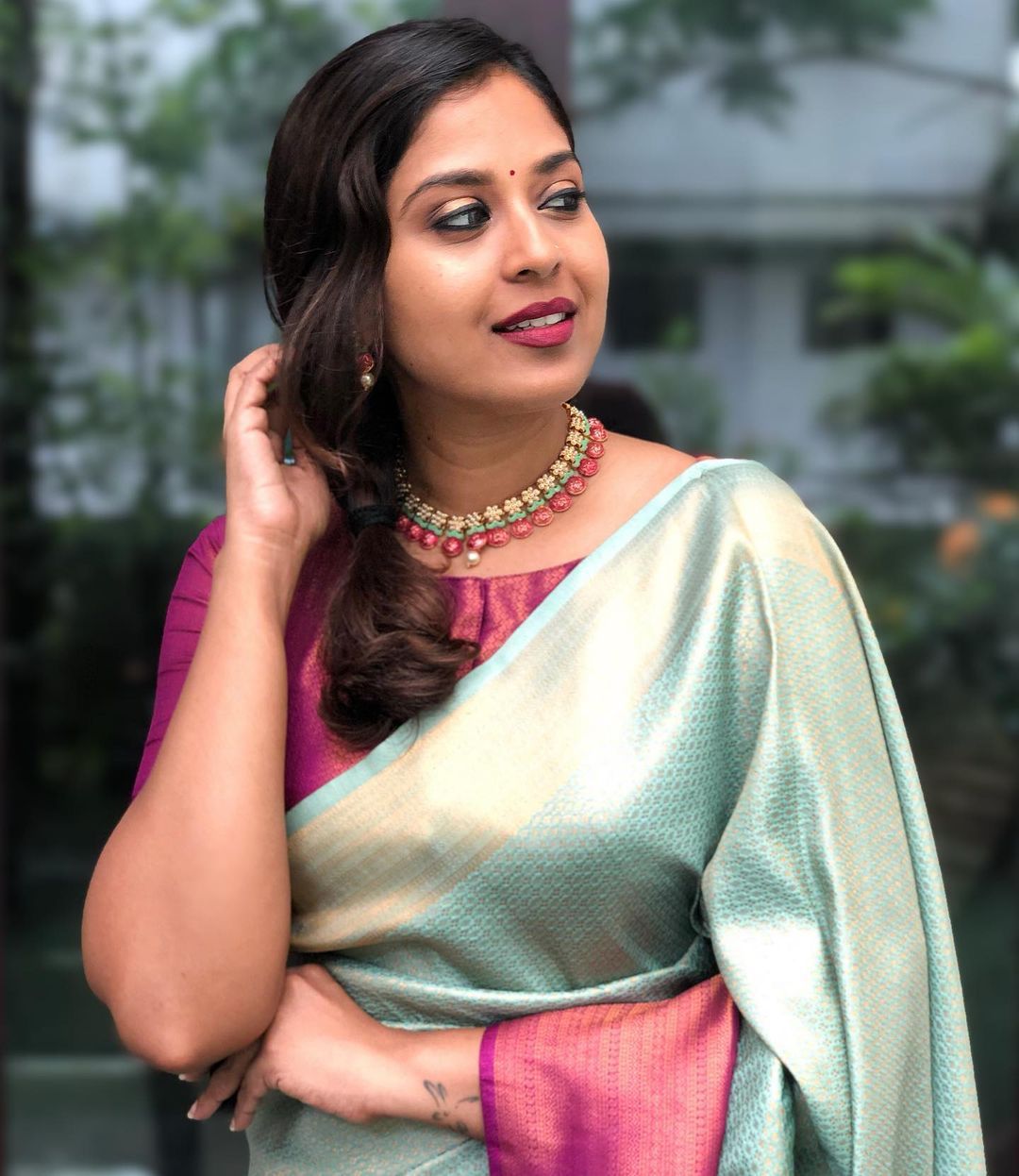 Surpassing Sea Green Soft Silk Saree With Bucolic Blouse Piece