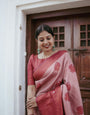 Pleasant Pink Soft Silk Saree With Fancifull Blouse Piece