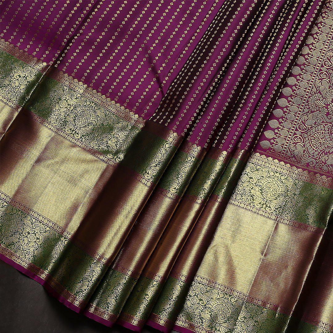 Exquisite Purple Soft Banarasi Silk Saree With Sempiternal Blouse Piece