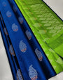 Designer Blue Soft Silk Saree With Adoring Blouse Piece