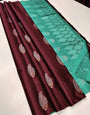 Girlish Maroon Soft Silk Saree With A glam Blouse Piece