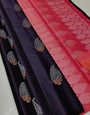 Glowing Purple Soft Silk Saree With Fairytale Blouse Piece