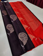 Beauteous Wine Soft Silk Saree With Propinquity Blouse Piece