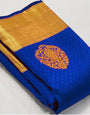 Mellifluous Royal Blue Soft Banarasi Silk Saree With Unequalled Blouse Piece