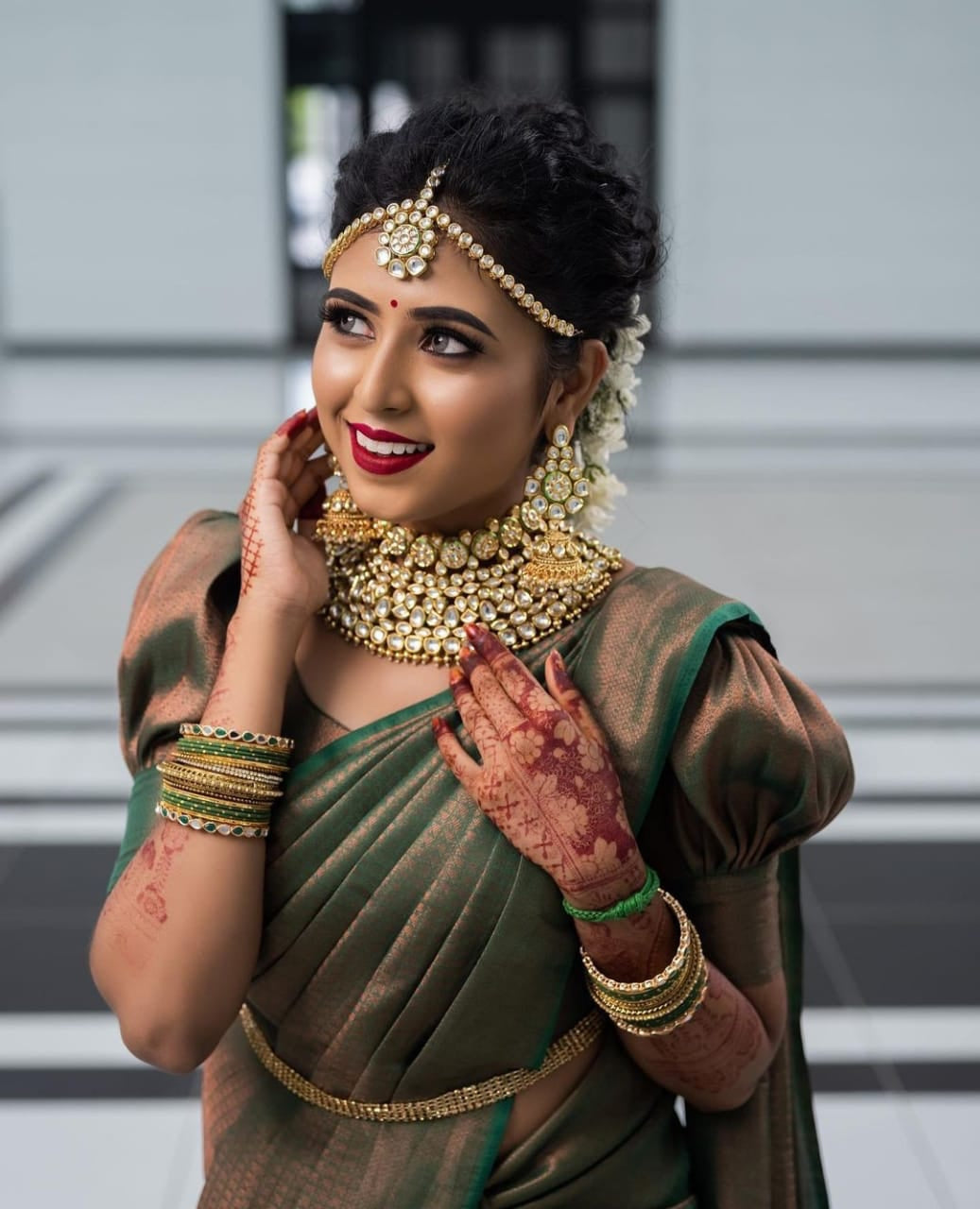 Most Stunning Green Soft Silk Saree with Entrancing Blouse Piece