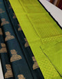 Whimsical Dark Green Soft Silk Saree With Energetic Blouse Piece