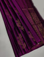 Invaluable Purple Soft Silk Saree With Inspiring Blouse Piece