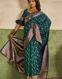 Nemesis Rama Pure Zari Weaving Banarasi Silk Saree With Glorious Blouse Piece