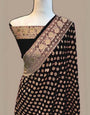 Allure Black Soft Banarasi Silk Saree With Beguiling Blouse Piece