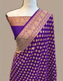 Alluring Royal Blue Soft Banarasi Silk Saree With Adoring Blouse Piece