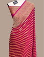 Allure Dark Pink Soft Banarasi Silk Saree With A glam Blouse Piece