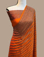 Exquisite Orange Soft Banarasi Silk Saree With Resonant Blouse Piece