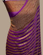 Enigmatic Purple Soft Banarasi Silk Saree With Zephyr Blouse Piece