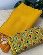 Fragrant Yellow Kanjivaram Silk Saree With Two Vivacious Blouse Piece