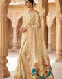 Alluring Beige Paithani Silk Saree With Marvellous Blouse Piece