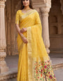 Dalliance Yellow Paithani Silk Saree With Desiring Blouse Piece